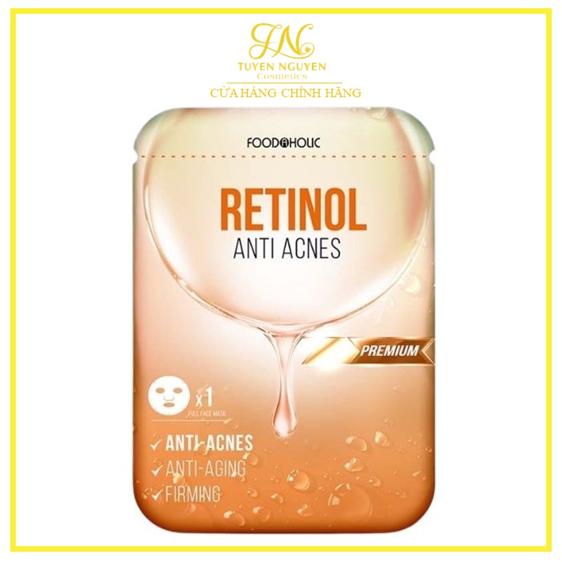Mặt nạ Retinol Foodaholic Anti Acnes Mask giảm mụn, tái tạo da  23ml - RETINOL