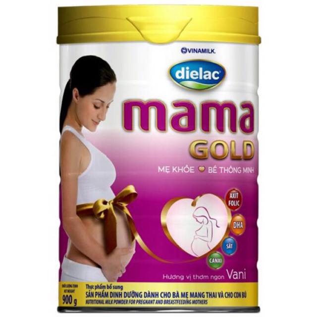 Sữa bột Dielac Mama Gold 900g (hương vani &amp; cam)