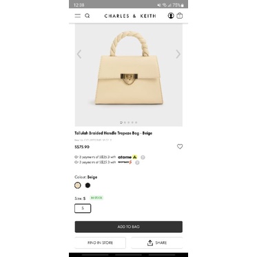 Túi Charles & Keith quai bính Ck2-50270840