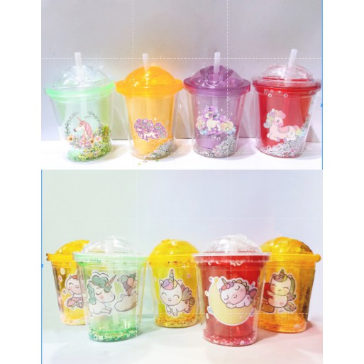 cốc 2 lớp kim tuyến ngựa thần unicorn CNKI8 cốc giữ nhiệt ly 2 lớp cốc làm lạnh dễ thương 500ml