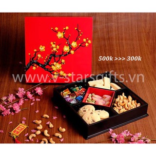 Hộp mứt tết sơn mài