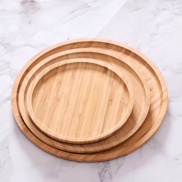 Khay Gỗ Tre Tròn, Chữ Nhật Decor Trang Trí Nhiều Size