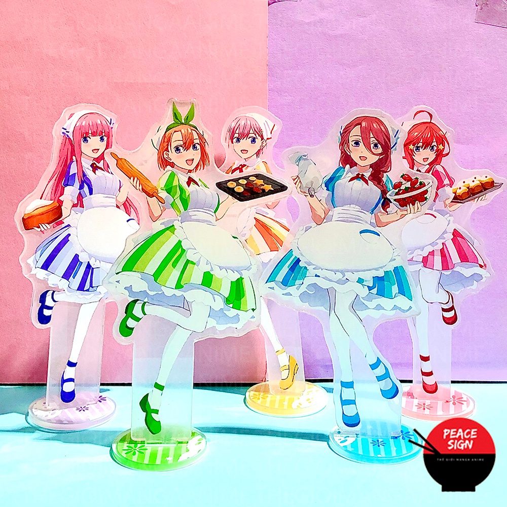 ( MAID ) Mô hình Standee Gotoubun No Hanayome ver Bồi Bàn Hầu Gái Nhà Có 5 Nàng Dâu Tượng Acrylic Anime mica chibi