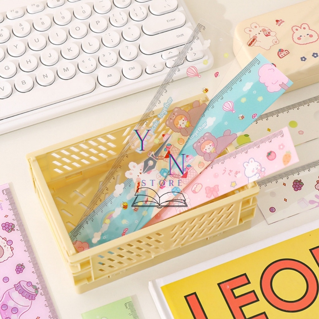 Thước Kẻ Hoạt Tiết Hoạt Hình Acrylic 15cm