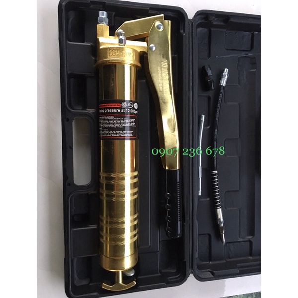 Bơm mỡ bò 2 ty 2 xy lanh piston 900CC dùng mỡ con sâu. mỡ hộp, mỡ tuýp, mỡ đóng chai XP-776, Bơm mỡ cầm tay