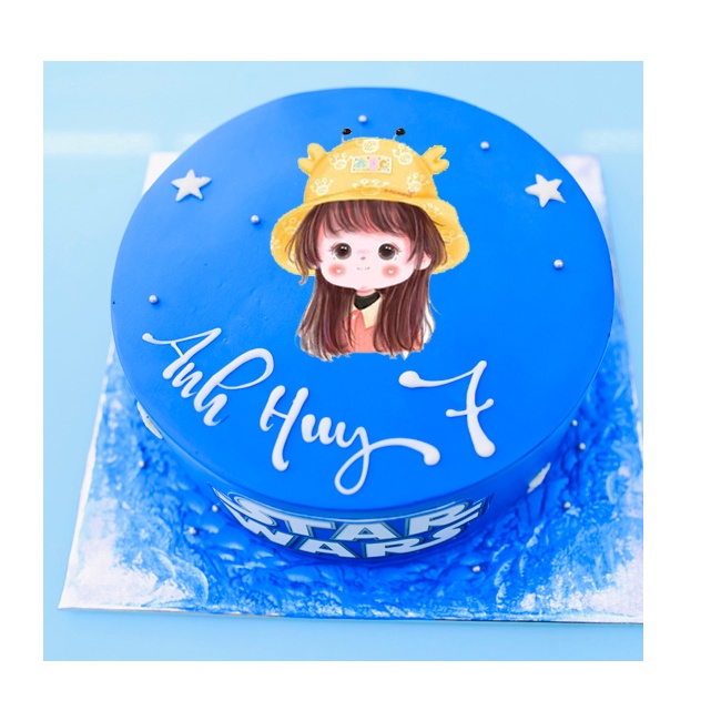 Phụ kiện bánh sinh nhật bánh kem - Set 10 thẻ cắm giấy hình chibi dễ thương trang trí bánh