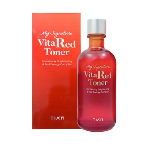 [SALE OFF - MUA 1 TẶNG 1] Nước hoa hồng Dưỡng Trắng, Làm Đều Màu Da Tia’m My Signature Vita Red Toner 130ml TIAM