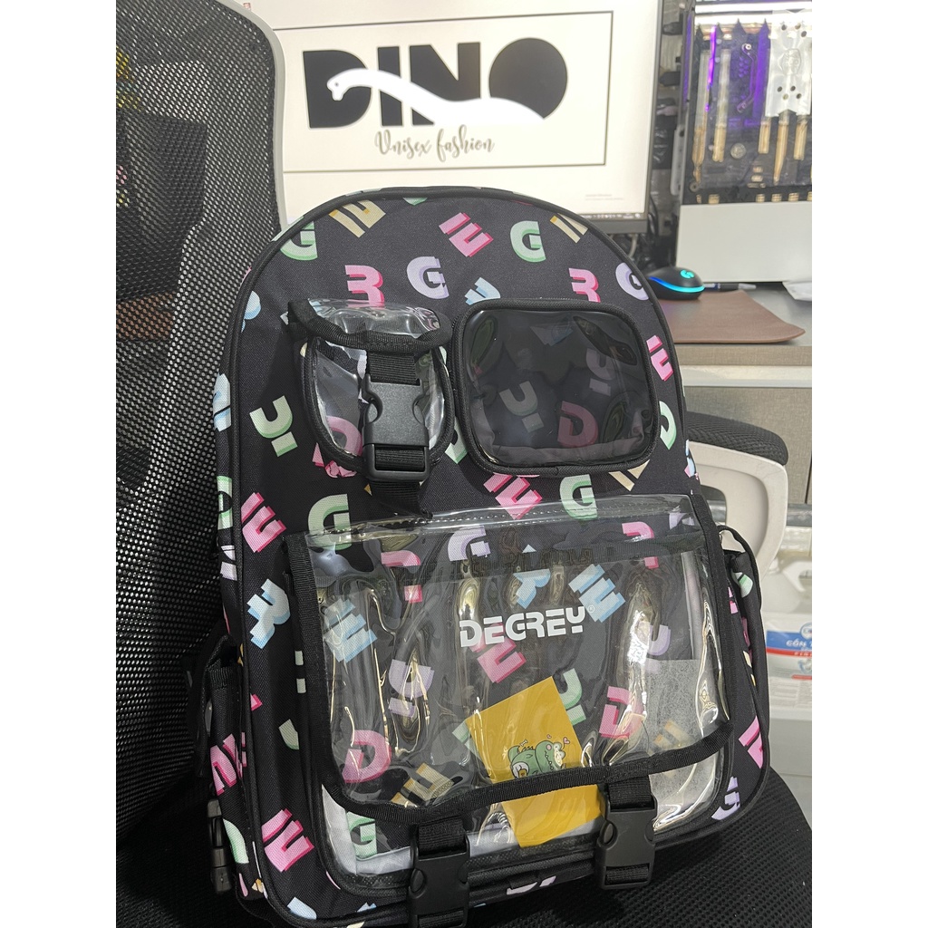 Balo Degrey Thời Trang Unisex - Cặp Đi Học Nhiều Màu Hot Trend | Tặng Kèm Sticker + Giấy Thơm