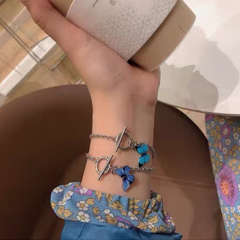 Vòng tay,vòng cổ cánh bướm xanh