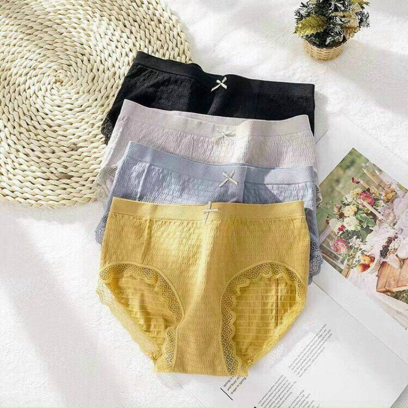 [ Mã FAXANH 722 giảm 10K đơn 50K] Quần Lót Nữ Cotton Viền Ren Gân Tăm Kháng Khuẩn Hoạ Tiết Viền Ren Cao Cấp Xuất Nhật | BigBuy360 - bigbuy360.vn