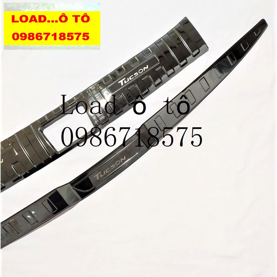 Bộ Chống Trầy Cốp, Nẹp Cốp Sau Xe Huyndai Tucson 2022-2024 Mẫu Titan Vân Xước Cao Cấp