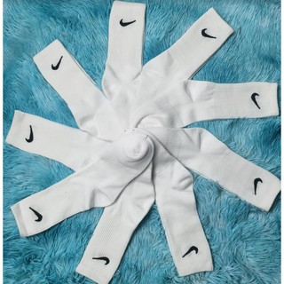 Tất đá bóng, thể thao dệt kim nike, adidas, mizuno trắng cổ cao