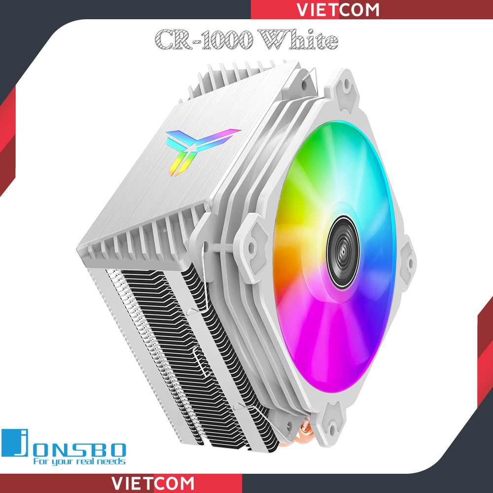 Quạt Tản Nhiệt CPU Jonsbo CR1000 White Led RGB Auto - Tặng kèm keo tản nhiệt