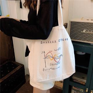 Túi vải đơn giản phong cách COCO Preppy có hình minh họa cổ điển / Ba lô nữ / Vai / Phù hợp với tất cả