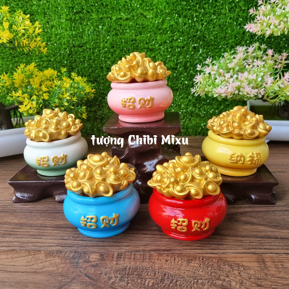 (Nhiều màu) Chậu vàng may mắn