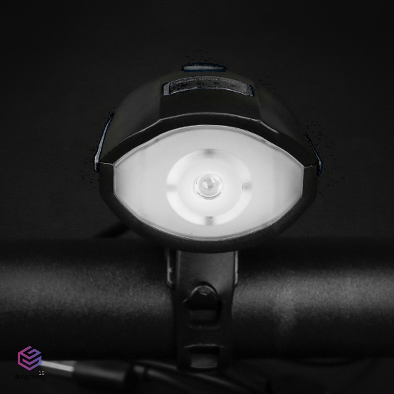 Đèn pha bóng LED sử dụng pin có còi cho xe đạp