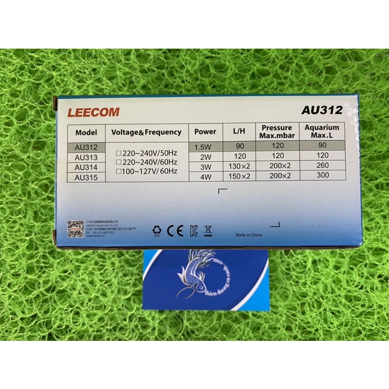 Máy Sủi Oxy 1 Vòi LEECOM - AU312 cho bể cá cảnh