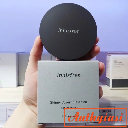 Phấn nước Innisfree Skinny Coverfit Cushion Cover Fit siêu kiềm dầu che phủ tốt 14g | BigBuy360 - bigbuy360.vn
