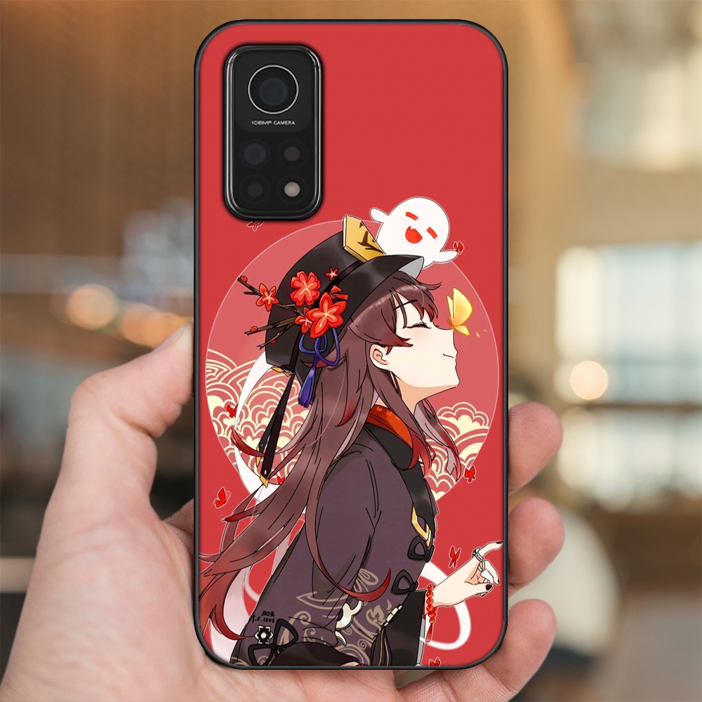 Ốp lưng Xiaomi Mi 10T Pro 5G viền đen in hình Hutao Genshin Impact