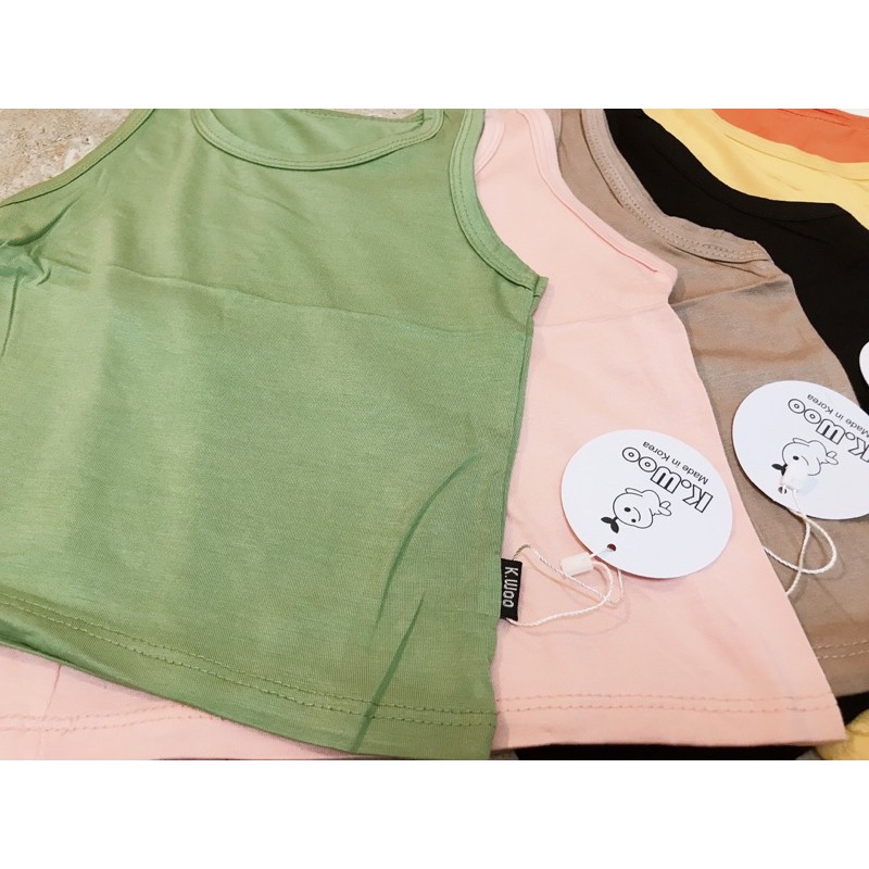 Áo Thun 3 Lỗ Bé Trai, Bé Gái K.WOO Vải Thun Lạnh Xuất Hàn, Áo Thun Trẻ Em Cộc Tay Mặc Hè Minky Mom