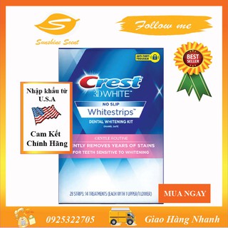 MIẾNG DÁN TRẮNG RĂNG CREST 3D WHITE WHITESTRIPS GENTLE ROUTINE (hộp 28 miếng)