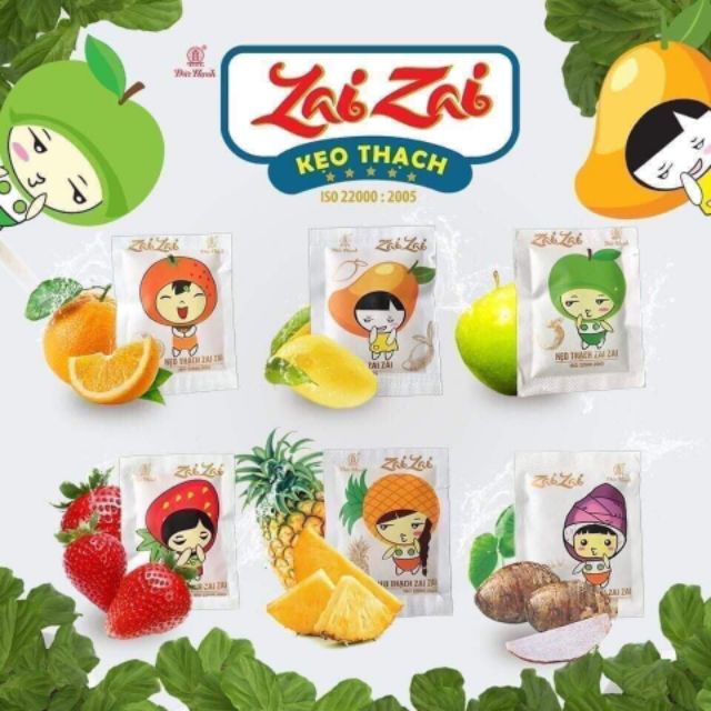 Combo 1000g Thạch hoa quả Zai Zai
