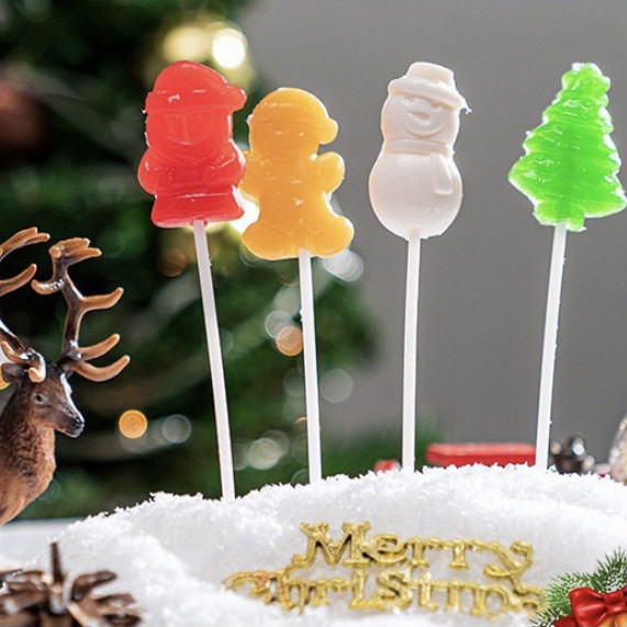 [Combo 5 cái] Kẹo mút Noel Giáng Sinh Merry Christmas BBW, kẹo lollipop (ông già noel, cây thông, người tuyết, người gỗ)