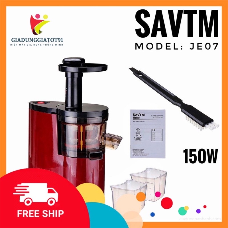 🍀MÁY ÉP TRÁI CÂY TỐC ĐỘ CHẬM SAVTM JE-07(BẢO HÀNH 6 THÁNH ĐỘNG CƠ)