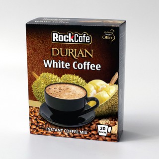 Cafe sầu riêng - rockcafe - cà phê sầu riêng whitecoffee hộp 20gr x 20 gói