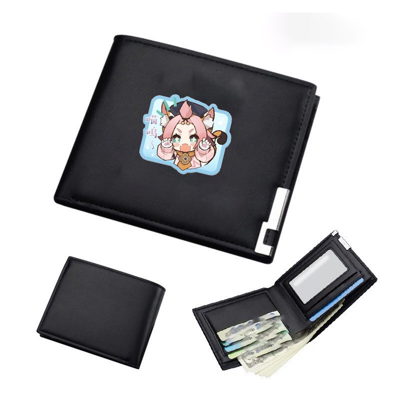 Ví da cầm tay nam nữ in hình NHÂN VẬT GENSHIN IMPACT game chibi anime thời trang M2