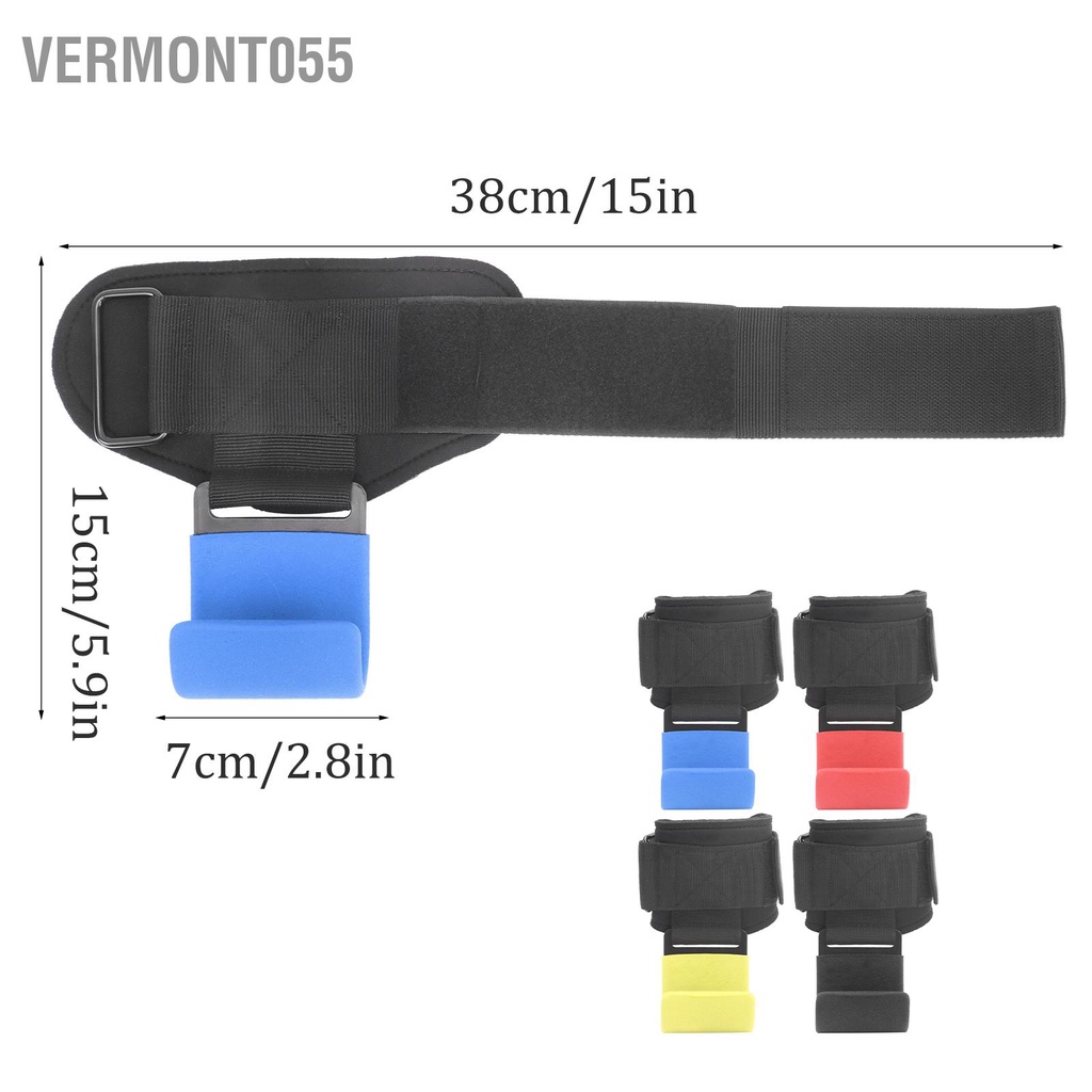 Vermont055 Nâng tạ thể thao Kéo lên Móc Tập dục Sức mạnh Đào tạo sức Vòng đeo cổ tay Dây đai quấn