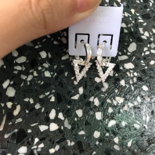Bông tai bạc tam giác, tròn
