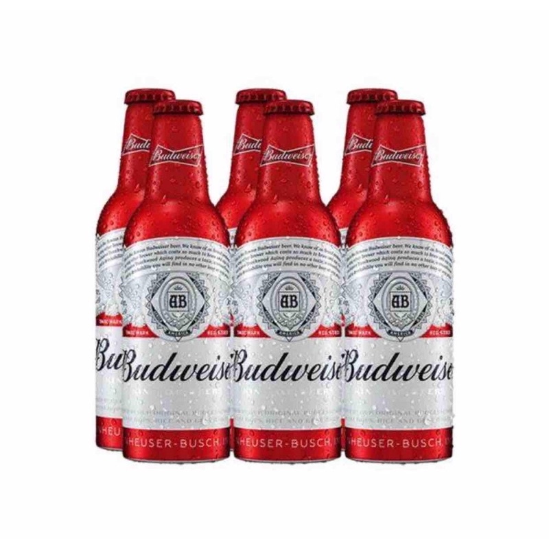 Bia Budweiser Chai Nhôm phiên bản cao cấp 6 chai x355ml | Chính Hãng