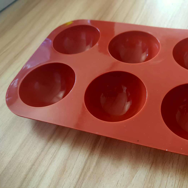 Khuôn Làm Bánh Hình Bán Nguyệt 6 Lỗ Bằng Silicon