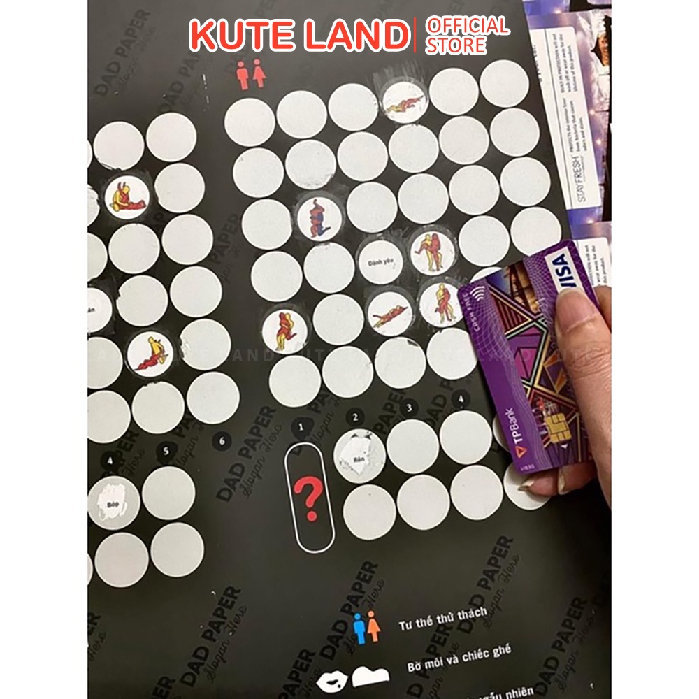 Bảng Game Dad Paper Bad Bed Trò Chơi Drinking Game 18+ Dành Cho Các Cặp Đôi Yêu Nhau C-DADPAPER