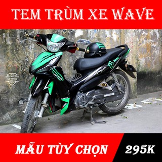 Tem Trùm Wave RSX Xanh Đen Monster