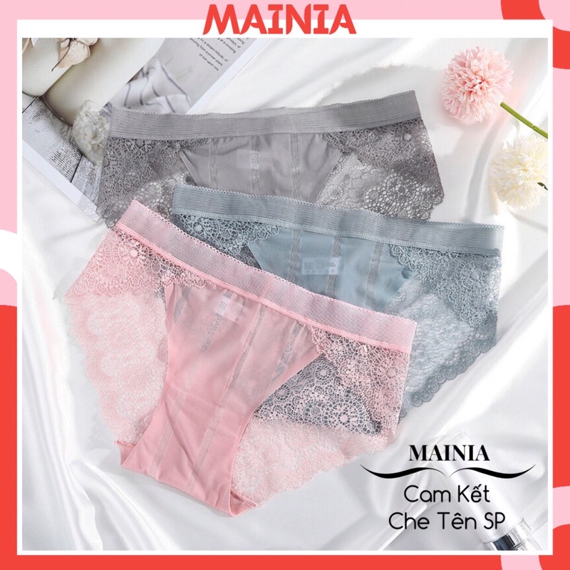 [Có M] Quần Lót Ren Lụa Xuyên Thấu Sexy Gợi Cảm Cao Cấp Quần Chíp Ren Mainia Shop