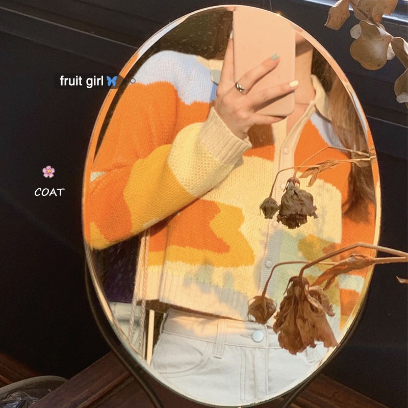 [CÓ SẴN] Áo Cardigan len cổ sơmi Orange Desert form croptop | BigBuy360 - bigbuy360.vn