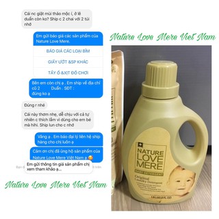 NƯỚC GIẶT HƯƠNG THẢO MỘC ORIGINAL DỊU NHẸ NỘI ĐỊA HÀN NATURE LOVE MERE CHAI/TÚI