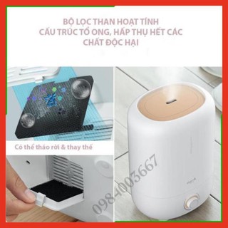 Máy tạo ẩm DM F725_Máy xông tinh dầu cỡ lớn Dreema 5L_Bộ lọc thanh hoạt tính_Phun sương chống ướt nhà