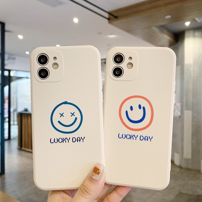 Ốp iphone cạnh vuông Mặt cười Lucky Day cho 11/11pro/11promax/6/7/8/plus/x/xr/xsmax/12 pro max/13 pro max-e231