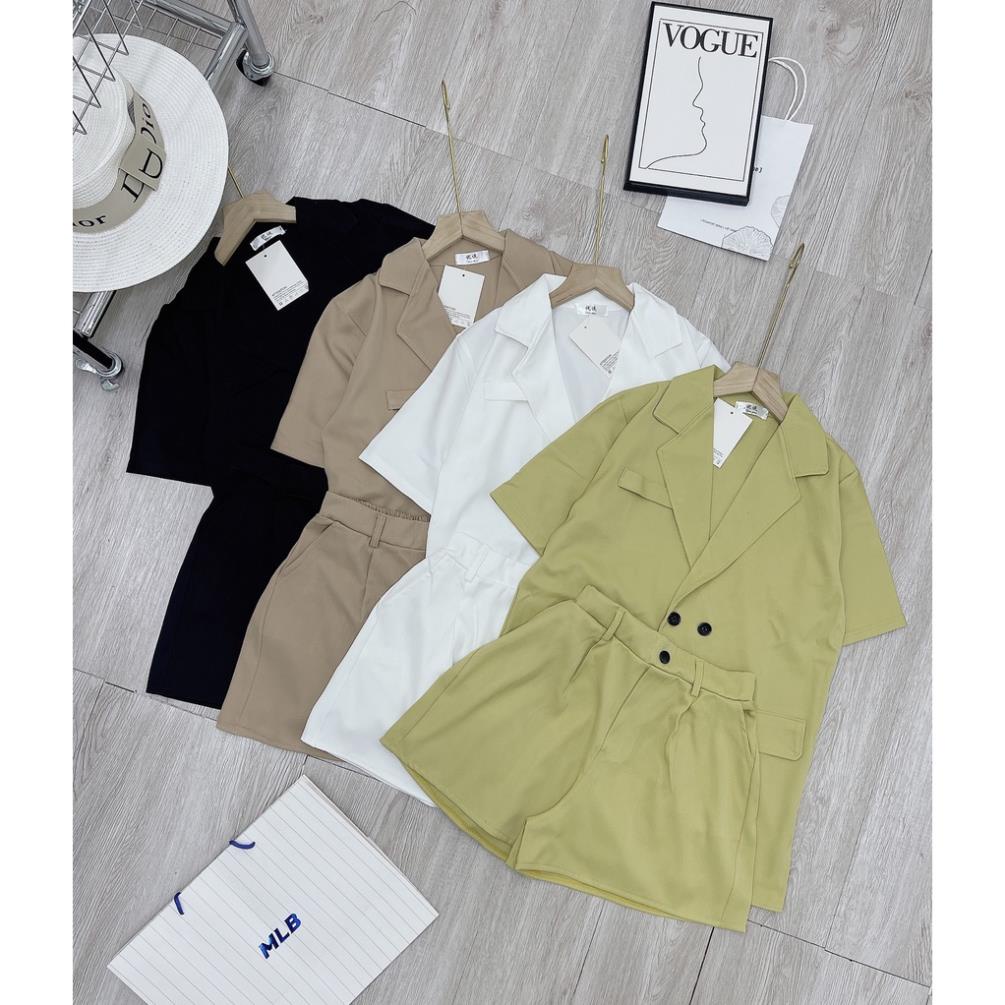 [ 𝐅𝐑𝐄𝐄 𝐒𝐇𝐈𝐏 ]  SET VEST SƠ MI NẮP TÚI MIX QUẦN SHORT ĐÙI