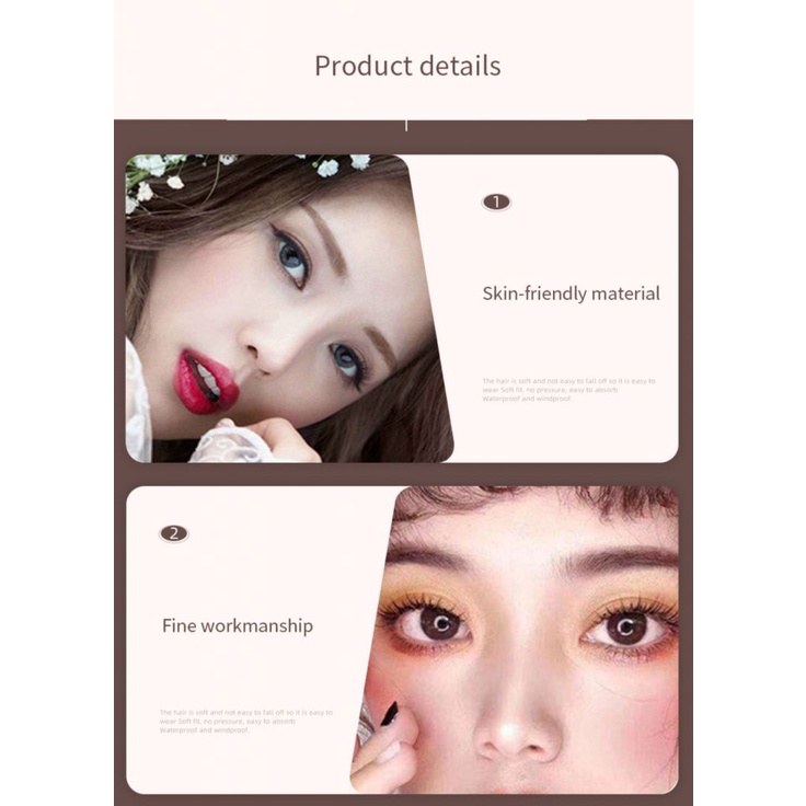 Lông mi giả đầu trong suốt trang điểm tự nhiên
 | BigBuy360 - bigbuy360.vn