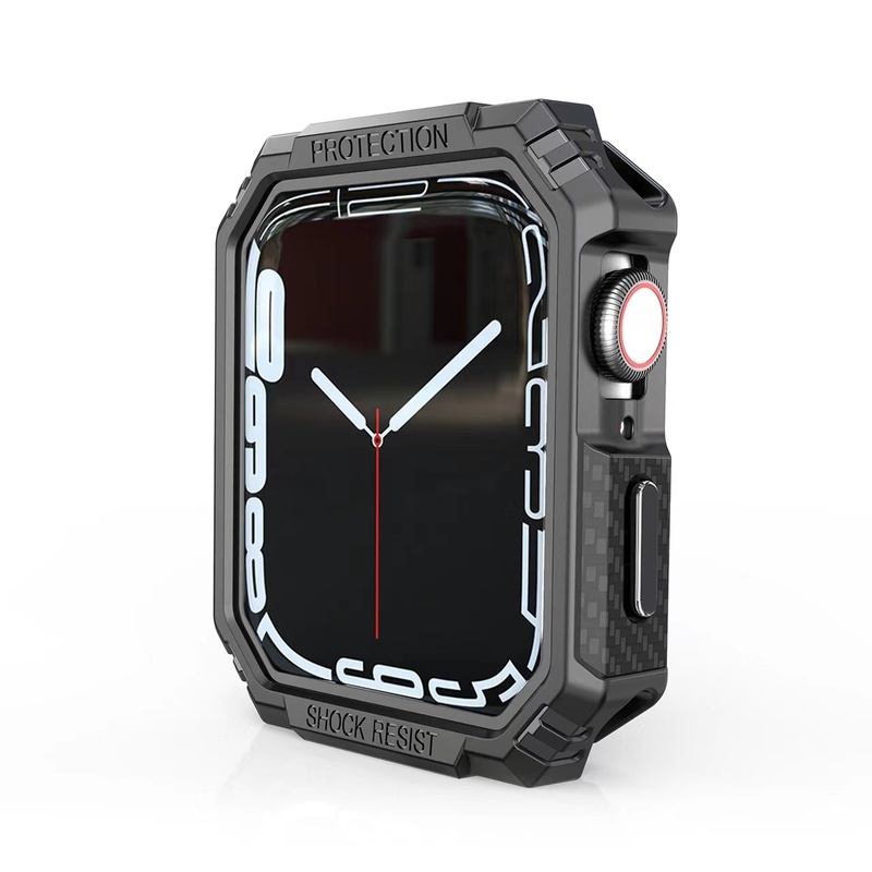 Khung Bảo Vệ Bằng Sợi Carbon Cho Đồng Hồ Thông Minh Apple Watch series 7 6 SE 5 4 3 45mm 41mm 44mm/40mm 42mm 38mm