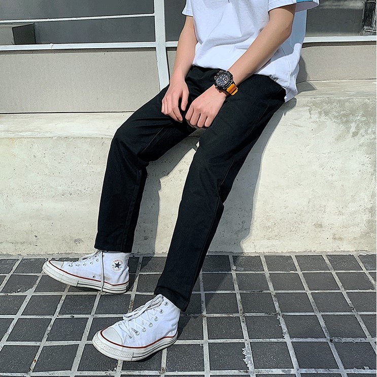 [Quần QKK01] Quần Baggy Chất Vải Kaki Dày Mịn Kiểu Dáng Đơn Giản Phong Cách Unisex