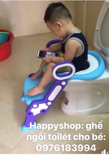 Ghế ngồi bồn cầu cho bé (hàng đẹp loại - ảnh thật)