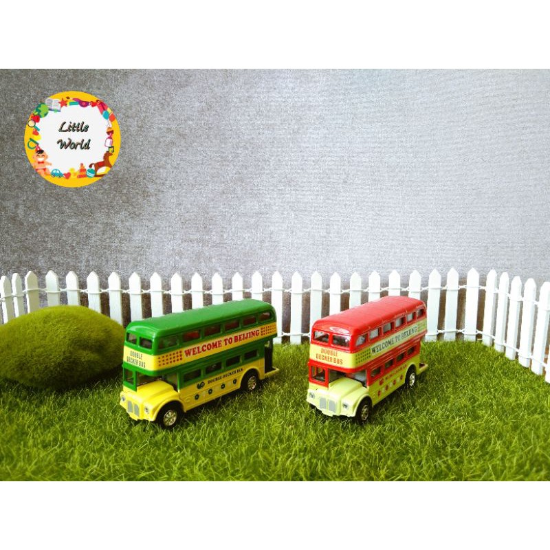 Set 4 xe buýt nhỏ bằng kim loại. xe tỉ lệ 1:64