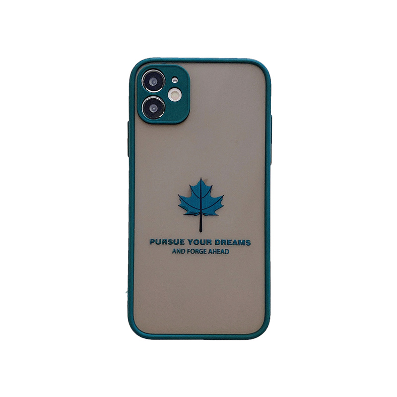 iphone 6 6s 7 8 Plus X XR XSMAX 11 12 Pro Max Mini Camera Protection Phone Case Soft TPU Maple Leaf Lanyard with Skin Feel