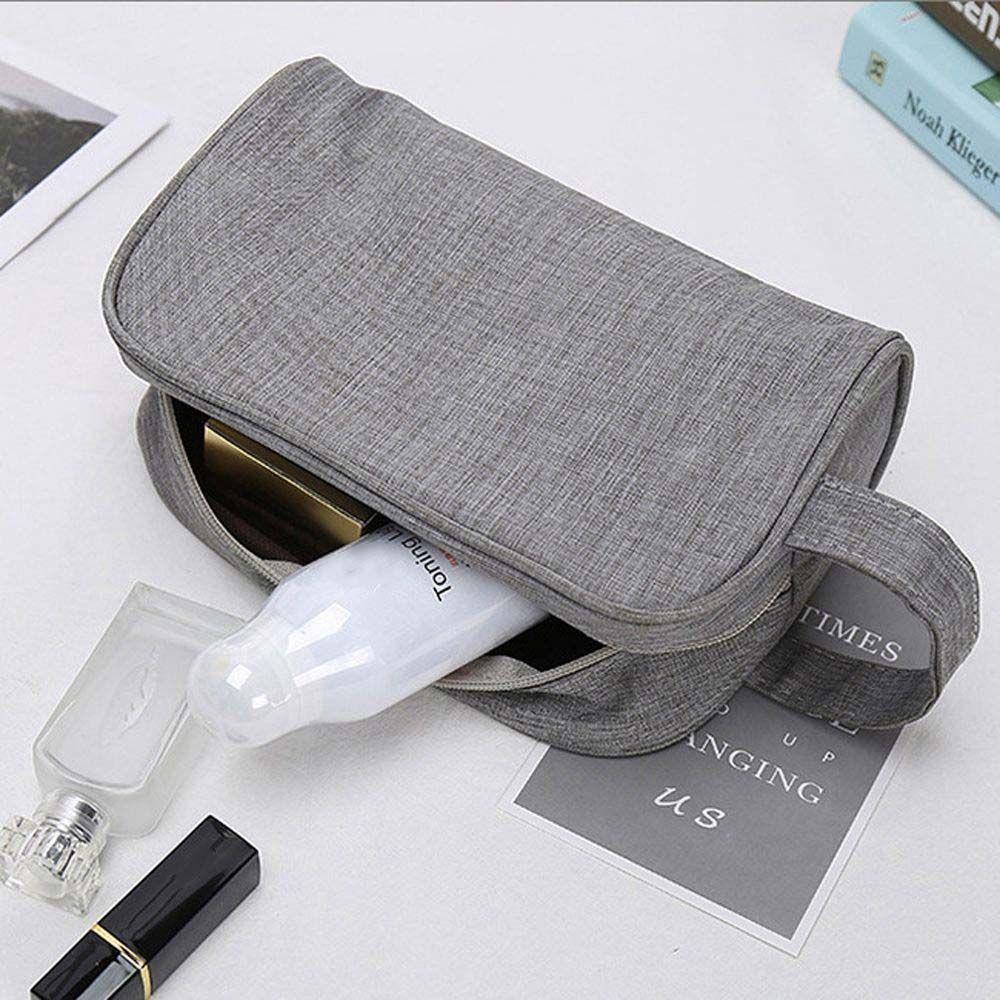 OCEANMAP Túi Đựng Mỹ Phẩm Cỡ Lớn Bằng Nylon Chống Thấm Nước Màu Trơn Đơn Giản Thời Trang