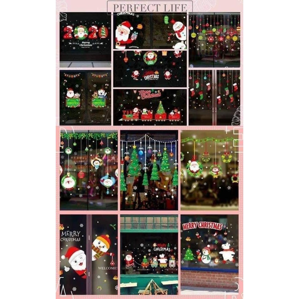 Decal Dán Kính Giáng Sinh Cực Xinh Trang Trí Noel Khổ 50x70 cm H17491